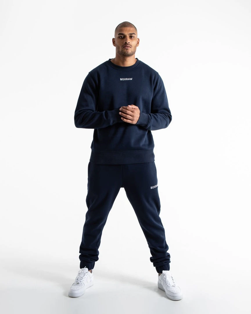 BOXRAW Men Johnson Sweatshirt - Navy 2 BOXRAW Men Johnson Sweatshirt - Navy