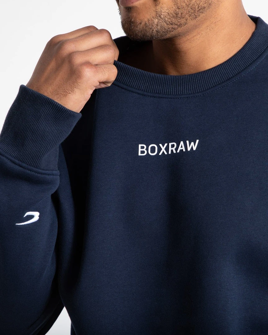 BOXRAW Men Johnson Sweatshirt - Navy 7 BOXRAW Men Johnson Sweatshirt - Navy