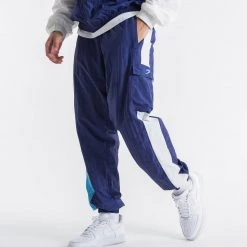 BOXRAW Men Walker Track Bottoms - White/Navy