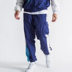 BOXRAW Men Walker Track Bottoms - White/Navy 13 BOXRAW Men Walker Track Bottoms - White/Navy