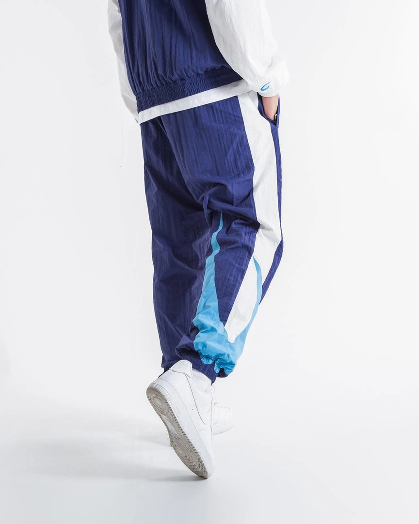 BOXRAW Men Walker Track Bottoms - White/Navy 5 BOXRAW Men Walker Track Bottoms - White/Navy