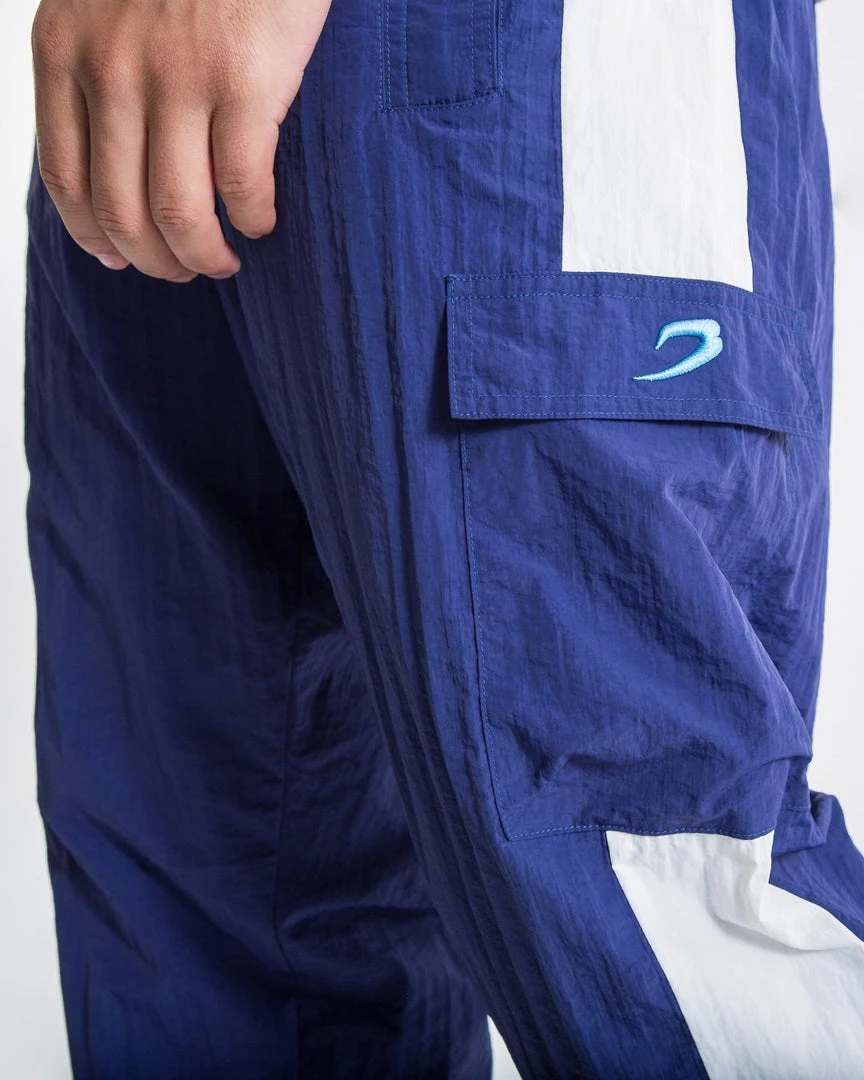BOXRAW Men Walker Track Bottoms - White/Navy 6 BOXRAW Men Walker Track Bottoms - White/Navy