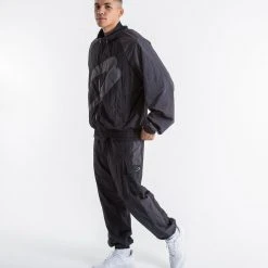 BOXRAW Men Walker Track Bottoms - Triple Black
