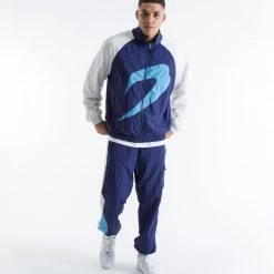 BOXRAW Men Walker Track Jacket - White/Navy Clothing