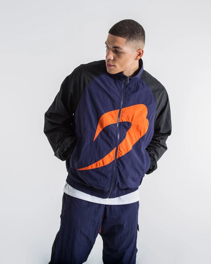 BOXRAW Men Walker Track Jacket - Black/Navy/Orange Clothing 3 BOXRAW Men Walker Track Jacket - Black/Navy/Orange Clothing