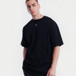 BOXRAW Men Oversized Strike T-Shirt - Black