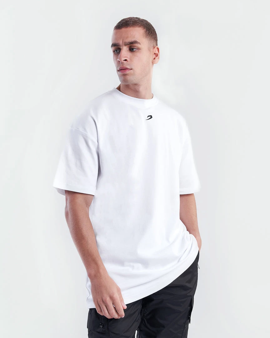 BOXRAW Men Oversized Strike T-Shirt - White Clothing 3 BOXRAW Men Oversized Strike T-Shirt - White Clothing