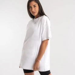BOXRAW Women Oversized Strike T-Shirt - White Clothing