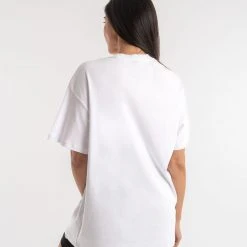 BOXRAW Women Oversized Strike T-Shirt - White Clothing