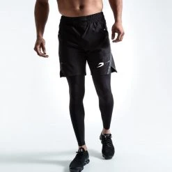 BOXRAW Men Pep Shorts (2-In-1 Training Tights) - Black Boxing Essentials
