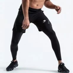 BOXRAW Men Pep Shorts (2-In-1 Training Tights) - Black Boxing Essentials