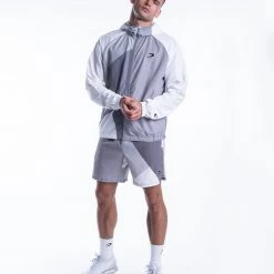 BOXRAW Men Ramos Windbreaker Jacket - Grey New Releases 19 BOXRAW Men Ramos Windbreaker Jacket - Grey New Releases