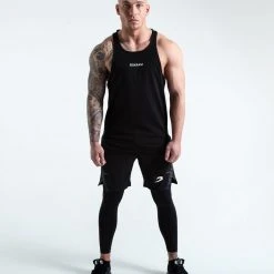 BOXRAW Men SMRT-TEC Stringer Tank - Black Clothing