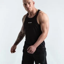 BOXRAW Men SMRT-TEC Stringer Tank - Black Clothing