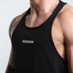 BOXRAW Men SMRT-TEC Stringer Tank - Black Clothing
