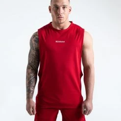 BOXRAW Men Clothing SMRT-TEC Muscle Tank - Red 13 BOXRAW Men Clothing SMRT-TEC Muscle Tank - Red