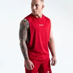 BOXRAW Men Clothing SMRT-TEC Muscle Tank - Red 17 BOXRAW Men Clothing SMRT-TEC Muscle Tank - Red
