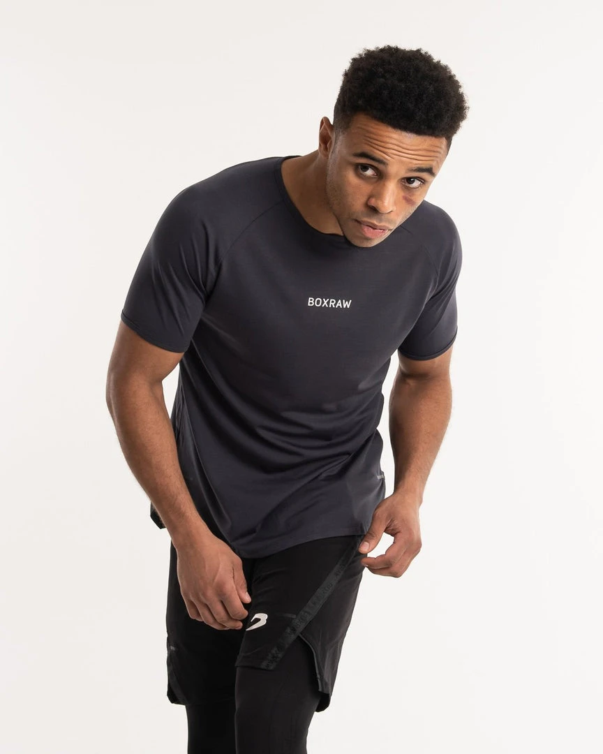 BOXRAW Men SMRT-TEC T-Shirt - Charcoal 3 BOXRAW Men SMRT-TEC T-Shirt - Charcoal