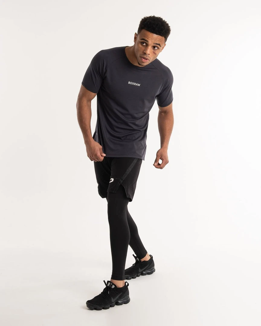BOXRAW Men SMRT-TEC T-Shirt - Charcoal 2 BOXRAW Men SMRT-TEC T-Shirt - Charcoal