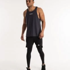 BOXRAW Men Clothing SMRT-TEC Stringer Tank - Charcoal