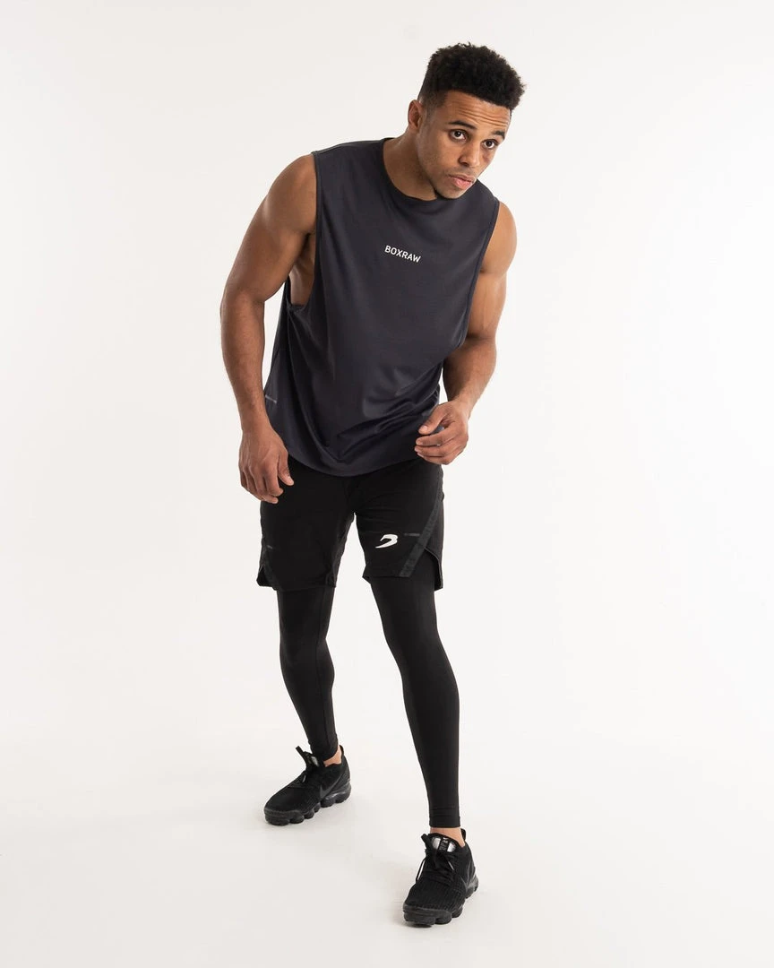 BOXRAW Men SMRT-TEC Muscle Tank - Charcoal 2 BOXRAW Men SMRT-TEC Muscle Tank - Charcoal