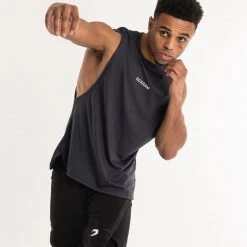 BOXRAW Men SMRT-TEC Muscle Tank - Charcoal 10 BOXRAW Men SMRT-TEC Muscle Tank - Charcoal