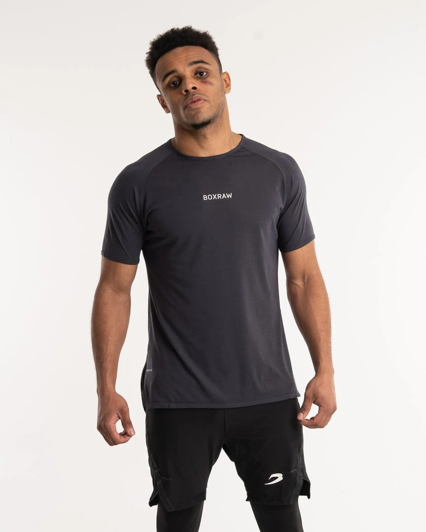 BOXRAW Men SMRT-TEC T-Shirt - Charcoal 1 BOXRAW Men SMRT-TEC T-Shirt - Charcoal