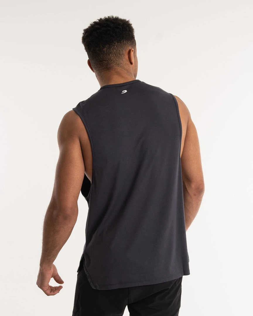 BOXRAW Men SMRT-TEC Muscle Tank - Charcoal 4 BOXRAW Men SMRT-TEC Muscle Tank - Charcoal