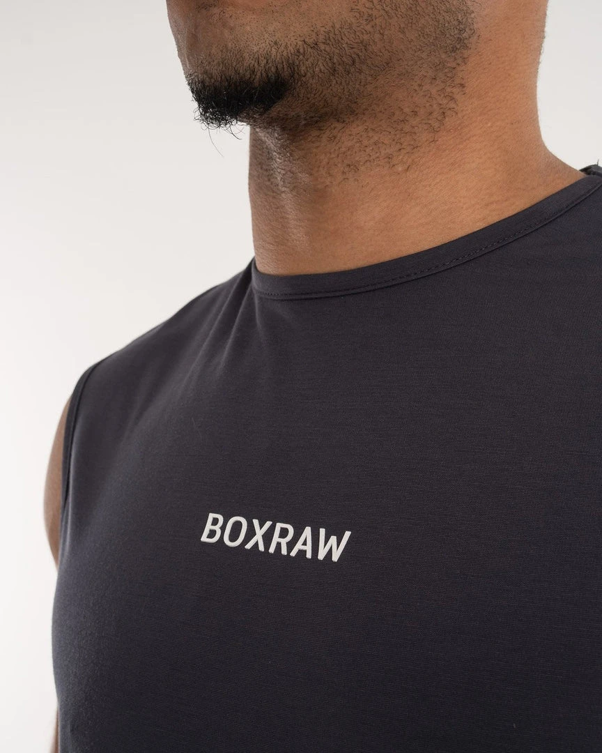 BOXRAW Men SMRT-TEC Muscle Tank - Charcoal 5 BOXRAW Men SMRT-TEC Muscle Tank - Charcoal