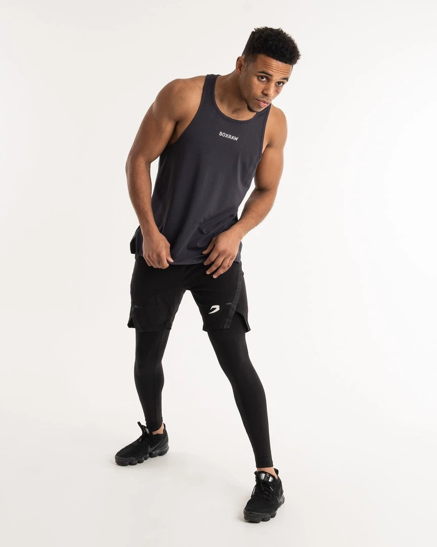 BOXRAW Men Clothing SMRT-TEC Stringer Tank - Charcoal 8 BOXRAW Men Clothing SMRT-TEC Stringer Tank - Charcoal