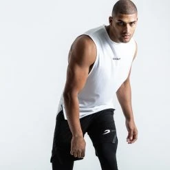 BOXRAW Men Boxing Essentials SMRT-TEC Muscle Tank - White 15 BOXRAW Men Boxing Essentials SMRT-TEC Muscle Tank - White