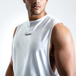 BOXRAW Men Boxing Essentials SMRT-TEC Muscle Tank - White 16 BOXRAW Men Boxing Essentials SMRT-TEC Muscle Tank - White