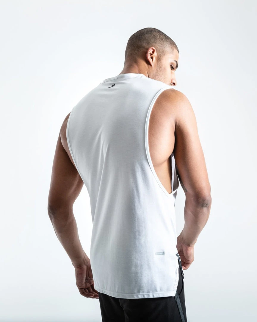 BOXRAW Men Boxing Essentials SMRT-TEC Muscle Tank - White 6 BOXRAW Men Boxing Essentials SMRT-TEC Muscle Tank - White