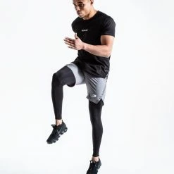 BOXRAW Men Pep Shorts (2-In-1 Training Tights) - Grey/Black