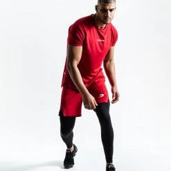 BOXRAW Men Best Sellers Pep Shorts (2-In-1 Training Tights) - Red/Black