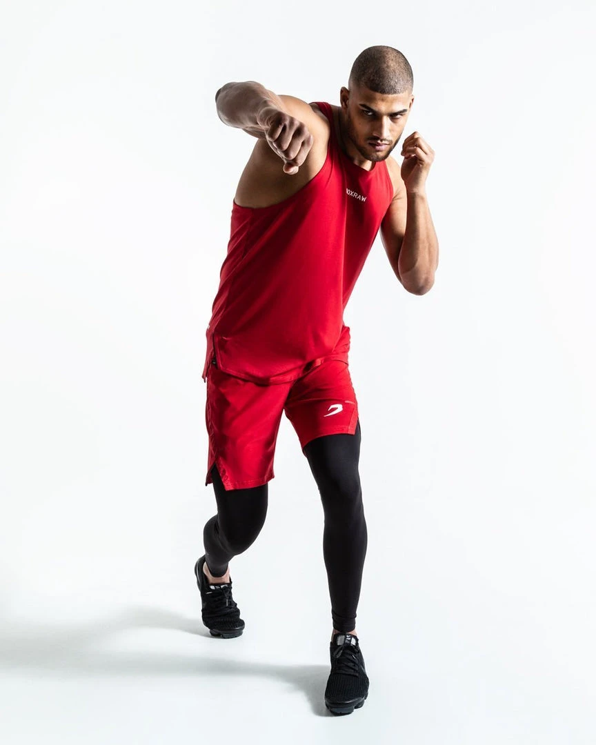 BOXRAW Men Clothing SMRT-TEC Stringer Tank - Red 2 BOXRAW Men Clothing SMRT-TEC Stringer Tank - Red