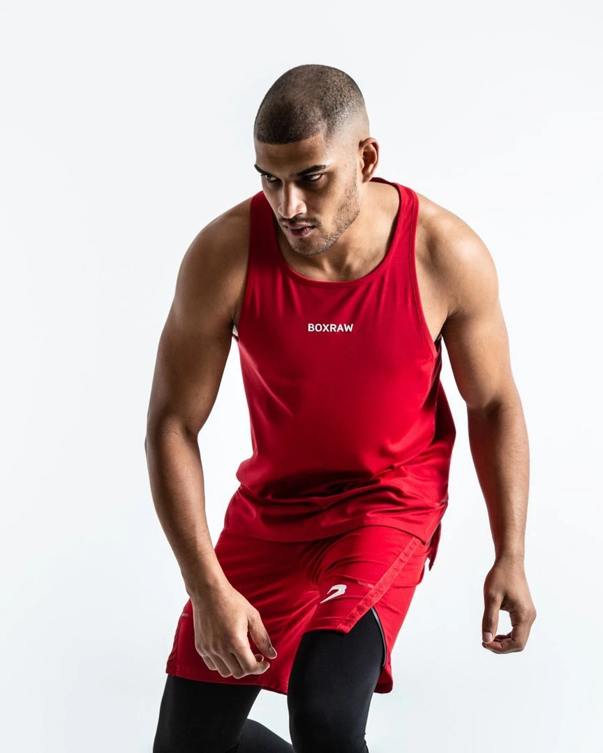 BOXRAW Men Clothing SMRT-TEC Stringer Tank - Red 3 BOXRAW Men Clothing SMRT-TEC Stringer Tank - Red