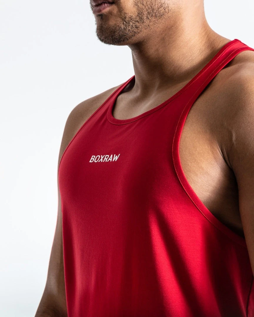 BOXRAW Men Clothing SMRT-TEC Stringer Tank - Red 6 BOXRAW Men Clothing SMRT-TEC Stringer Tank - Red