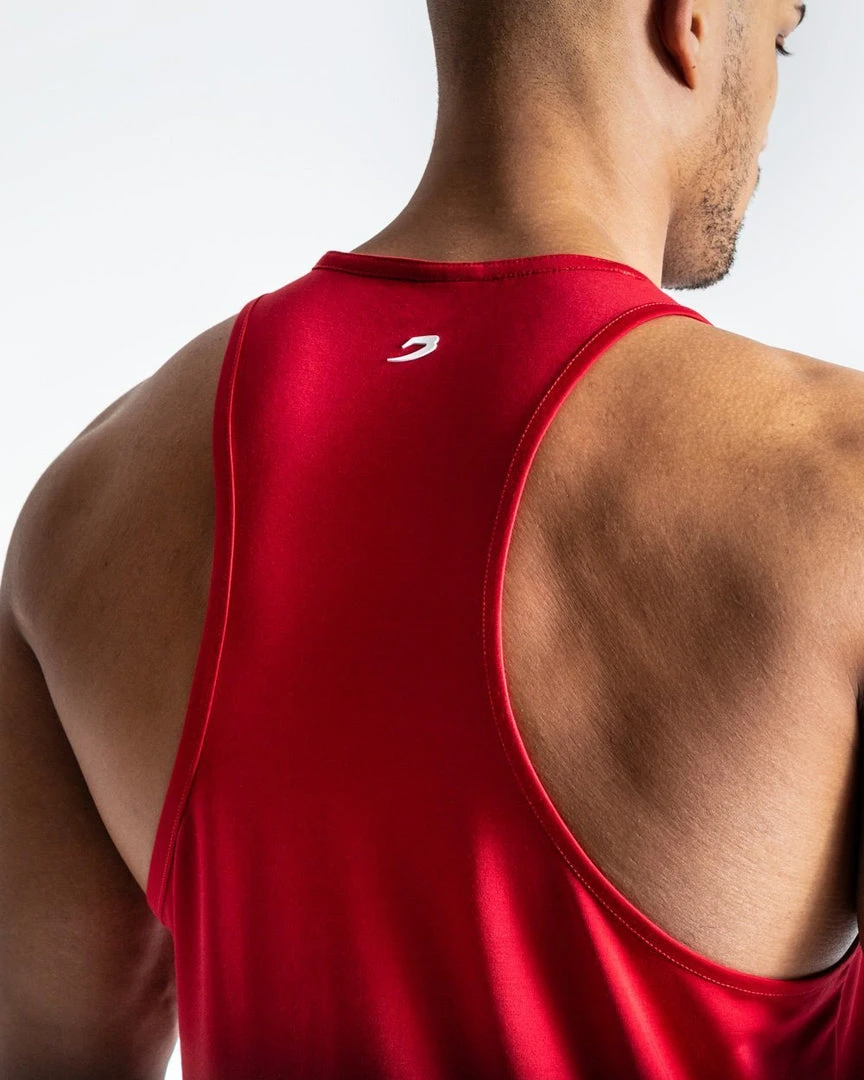 BOXRAW Men Clothing SMRT-TEC Stringer Tank - Red 7 BOXRAW Men Clothing SMRT-TEC Stringer Tank - Red