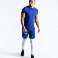 BOXRAW Men Pep Shorts (2-In-1 Training Tights) - Blue/White