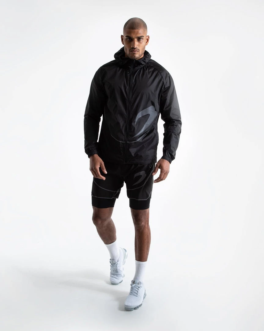 BOXRAW Men Sanchez Windbreaker Jacket - Black 2 BOXRAW Men Sanchez Windbreaker Jacket - Black