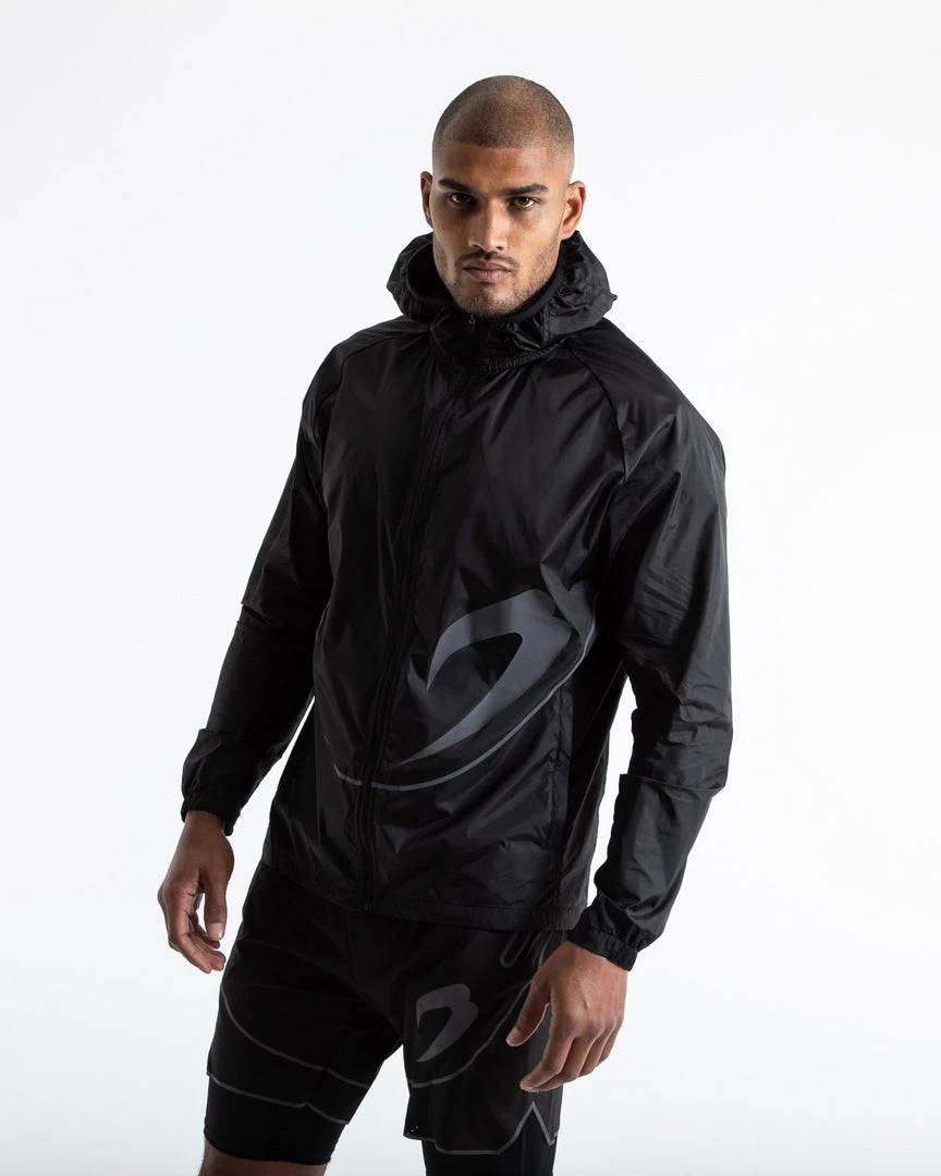 BOXRAW Men Sanchez Windbreaker Jacket - Black 1 BOXRAW Men Sanchez Windbreaker Jacket - Black