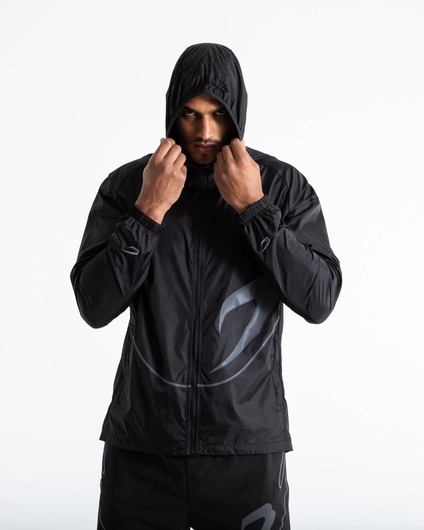 BOXRAW Men Sanchez Windbreaker Jacket - Black 4 BOXRAW Men Sanchez Windbreaker Jacket - Black