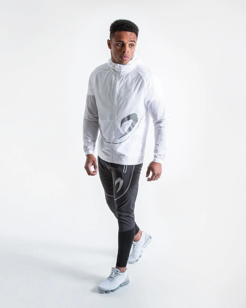 BOXRAW Men Sanchez Windbreaker Jacket - White 2 BOXRAW Men Sanchez Windbreaker Jacket - White