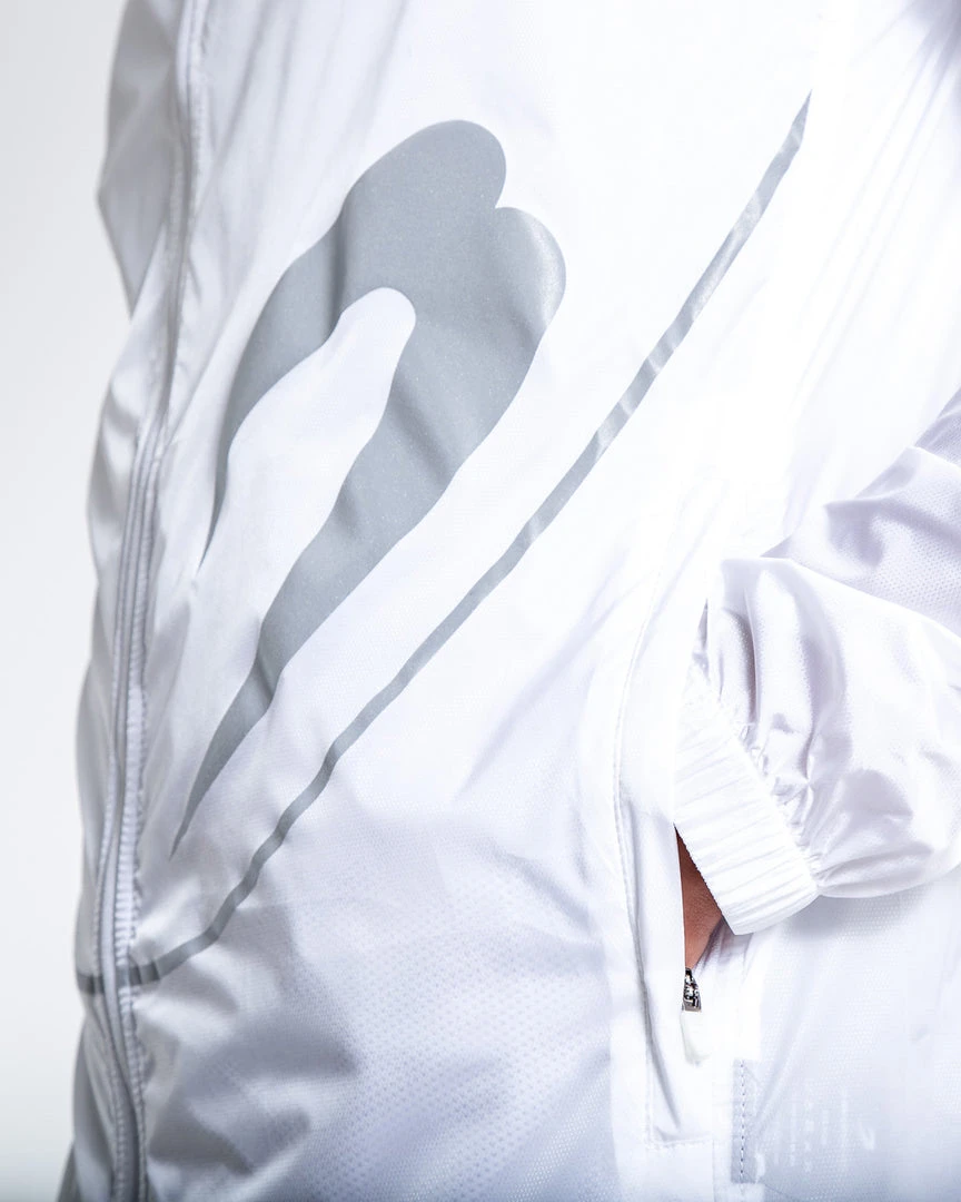 BOXRAW Men Sanchez Windbreaker Jacket - White 7 BOXRAW Men Sanchez Windbreaker Jacket - White