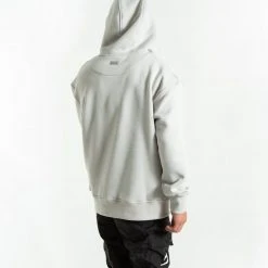 BOXRAW Men Strike Logo Hoodie - Grey Stone 13 BOXRAW Men Strike Logo Hoodie - Grey Stone