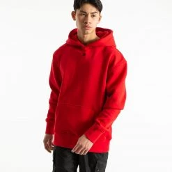 BOXRAW Men Strike Logo Hoodie - Red Clothing