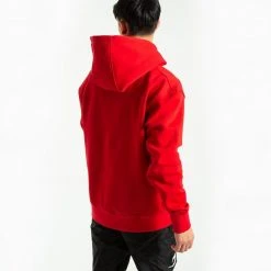 BOXRAW Men Strike Logo Hoodie - Red Clothing