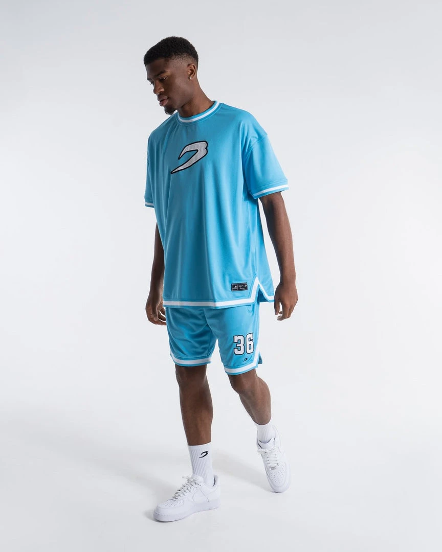 BOXRAW Men 36 By Teddy Atlas Shorts - Baby Blue Clothing 8 BOXRAW Men 36 By Teddy Atlas Shorts - Baby Blue Clothing