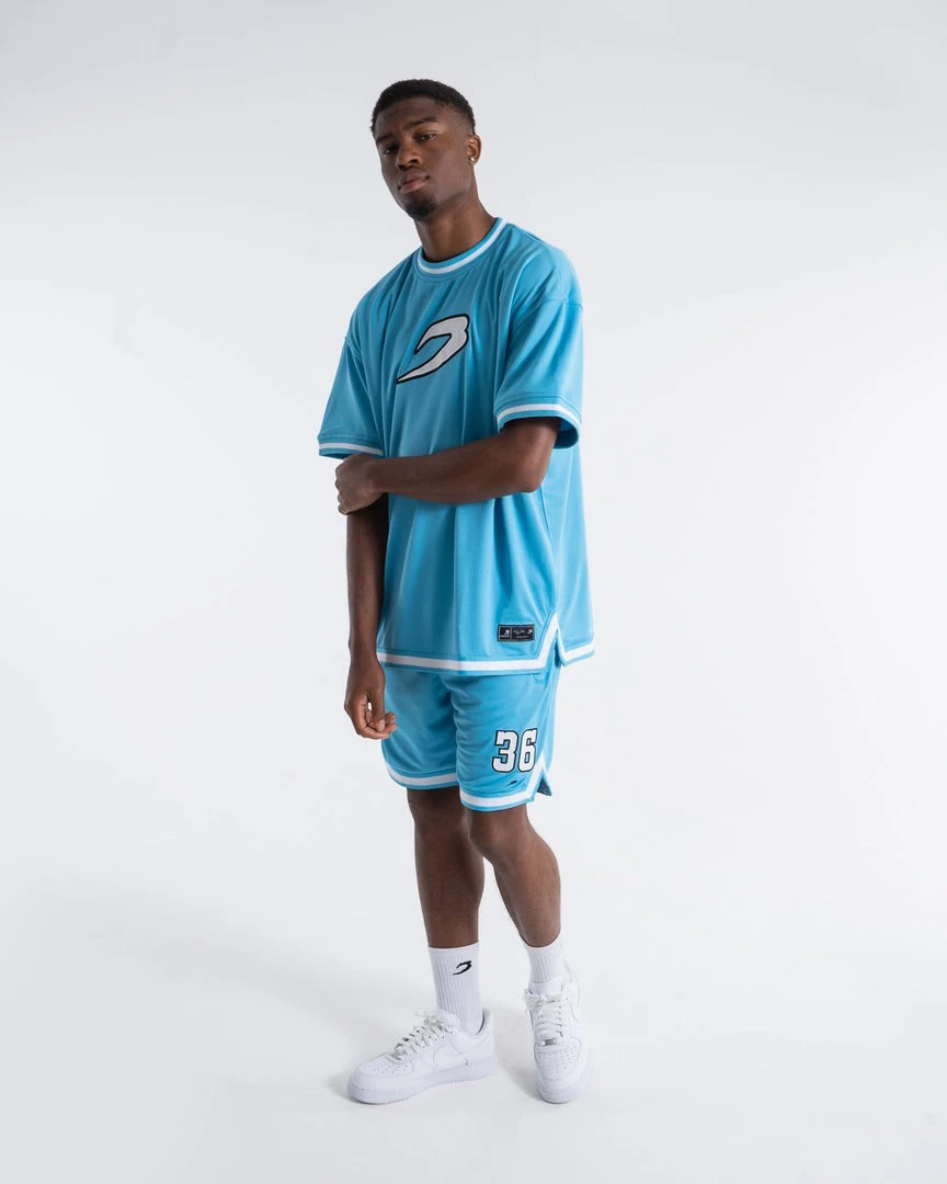 BOXRAW Men 36 By Teddy Atlas Shorts - Baby Blue Clothing 2 BOXRAW Men 36 By Teddy Atlas Shorts - Baby Blue Clothing